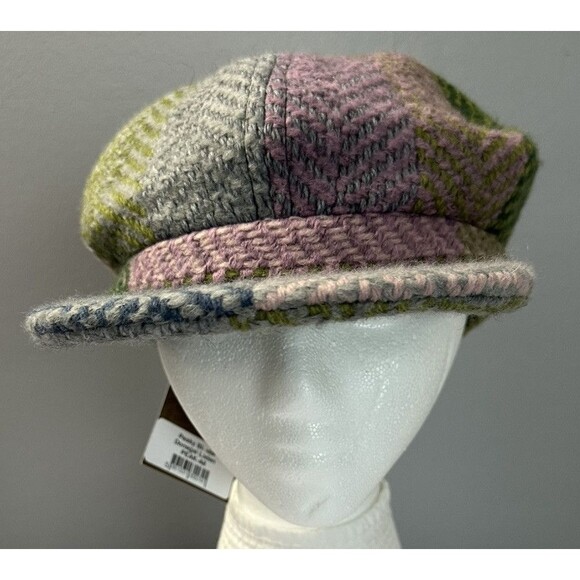 NWT ARAN SWEATER MARKET Donegal Loden Wool Newsboy Cap Colorful Tweed Ireland OS